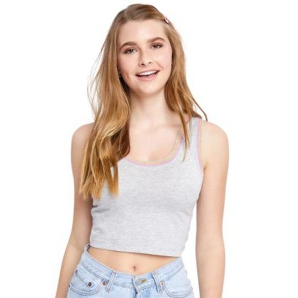 Sundown by Splendid Women's Gray Heat "Del Ray" Cropped Tank Top - Picture 1 of 4